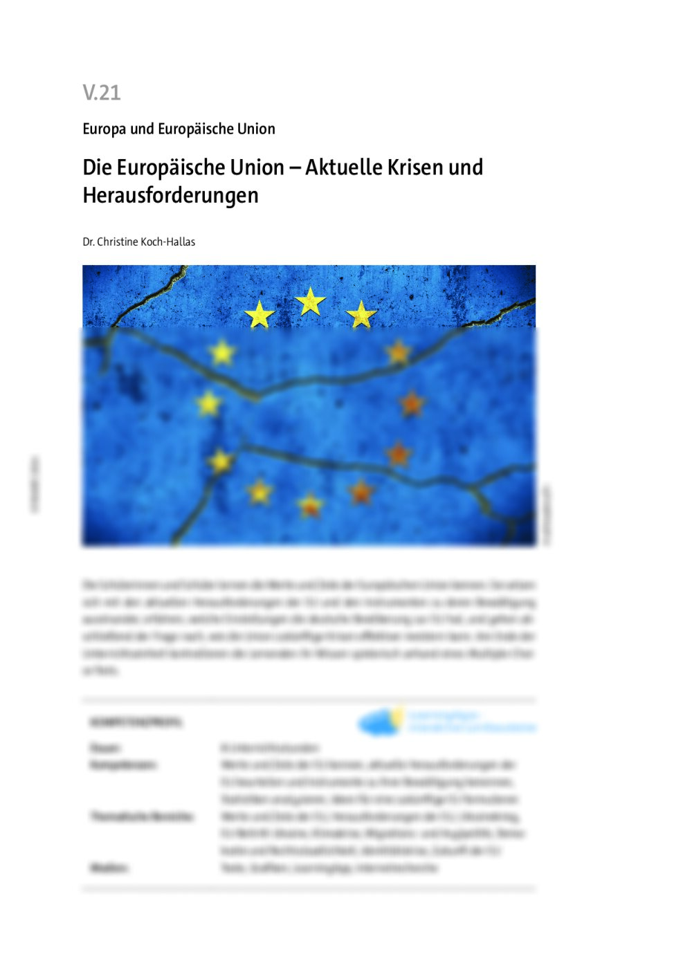 Die Europäische Union - Seite 1
