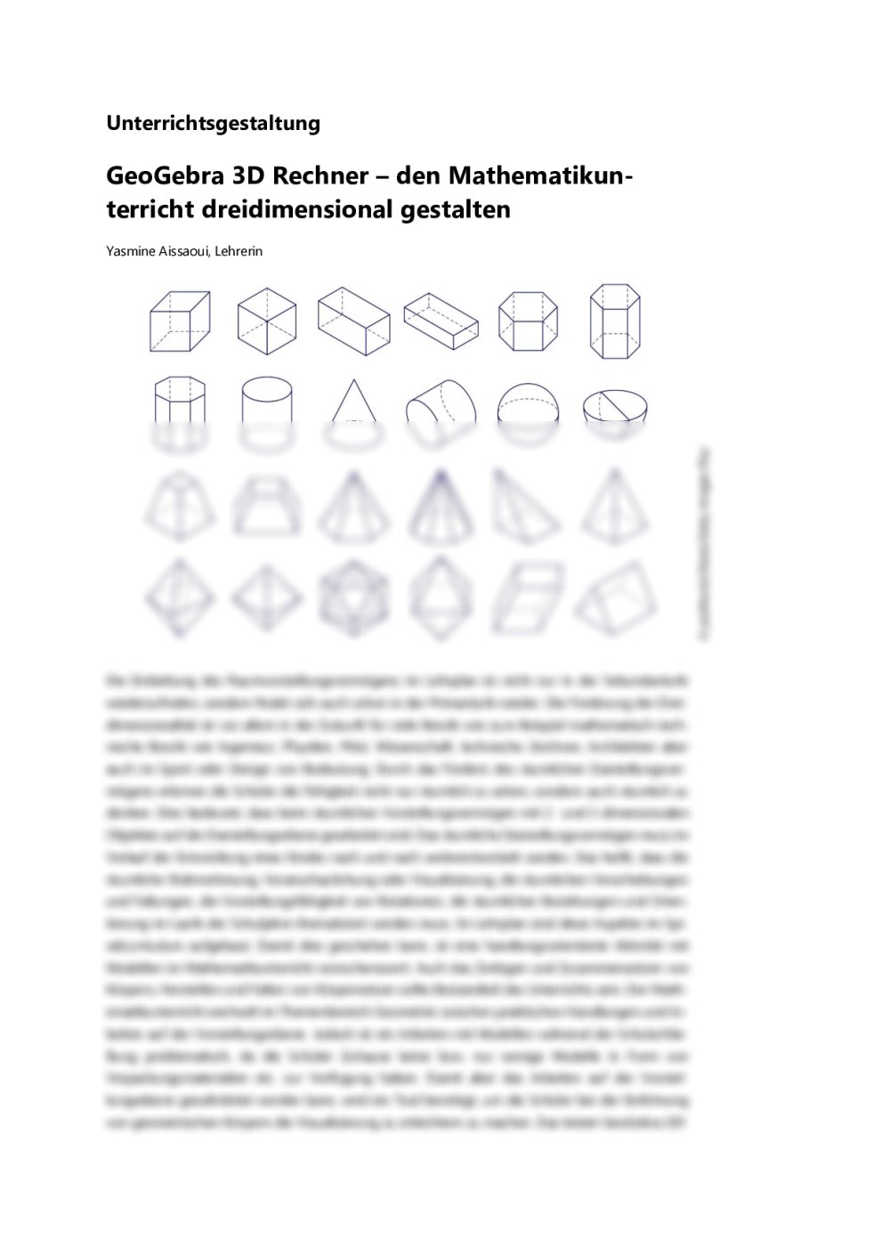 Schritt für Schritt mit GeoGebra 3D umgehen lernen - Seite 1