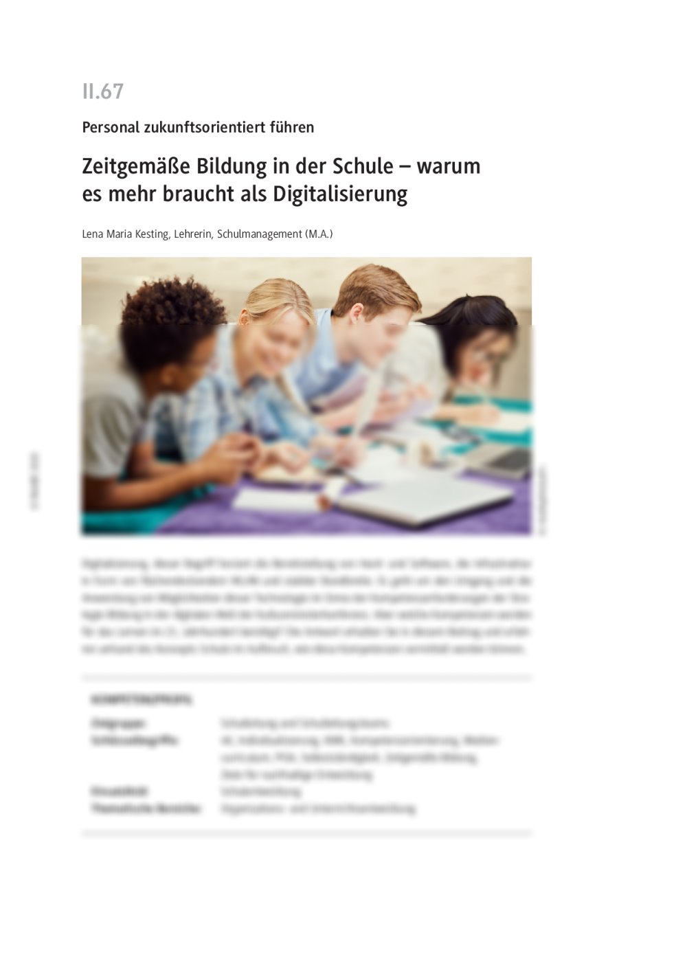 Zeitgemäße Bildung in der Schule - Seite 1