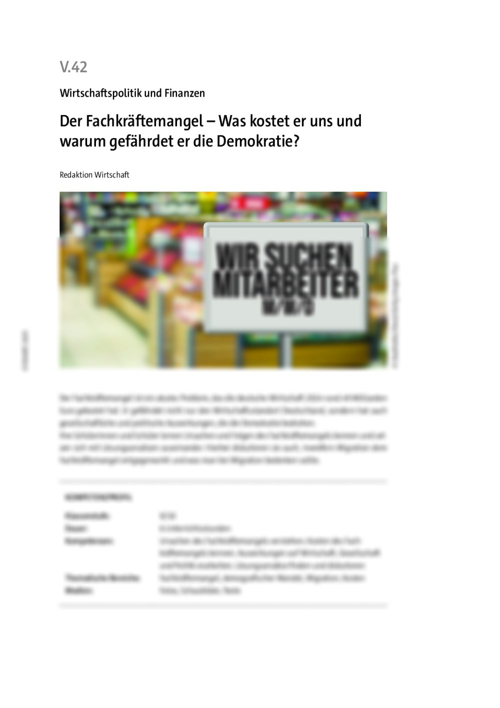 Der Fachkräftemangel - Seite 1