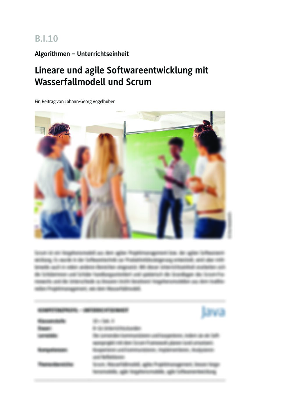 Lineare und agile Softwareentwicklung mit Wasserfallmodell und Scrum - Seite 1