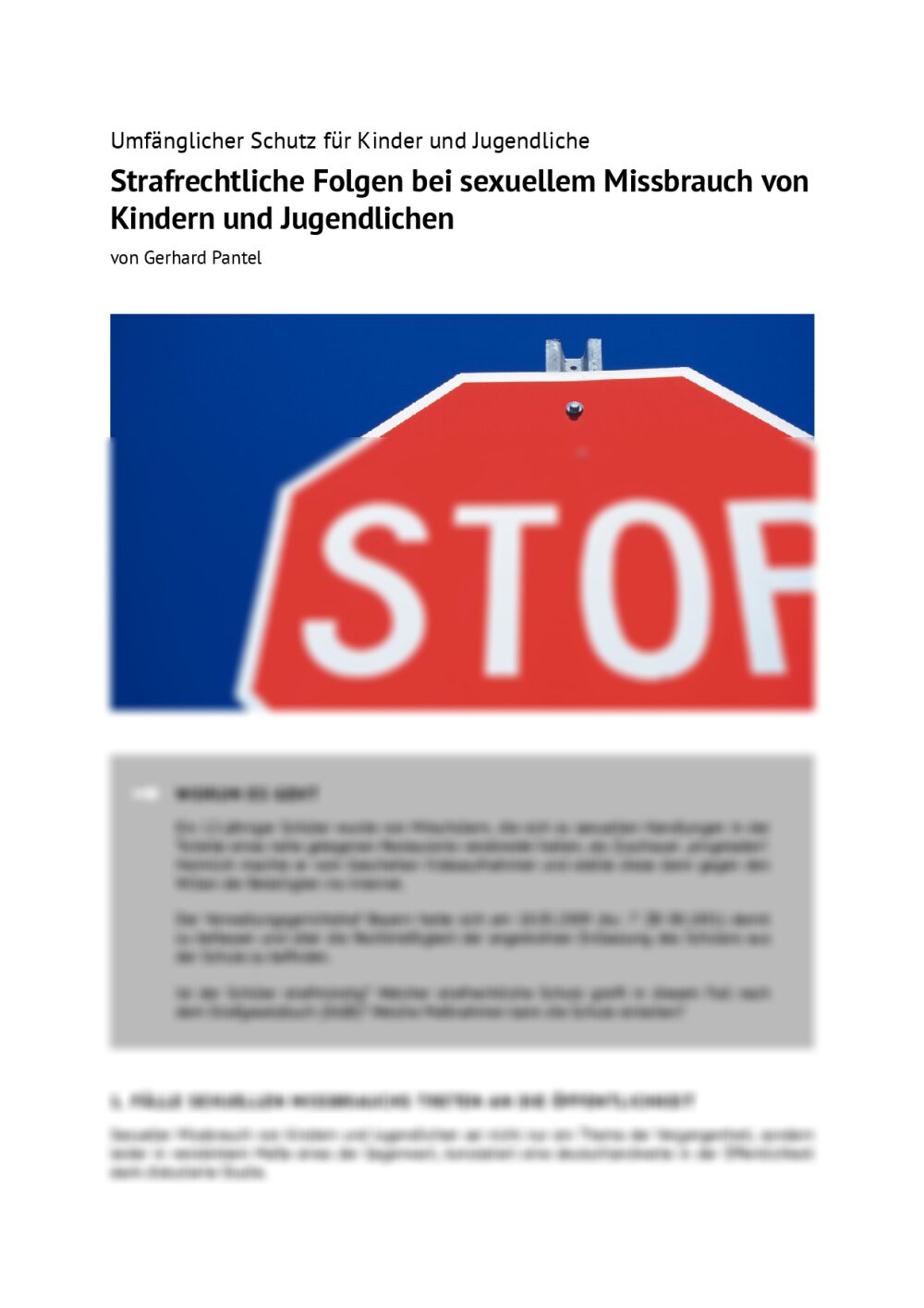 Umfänglicher Schutz für Kinder und Jugendliche - Seite 1