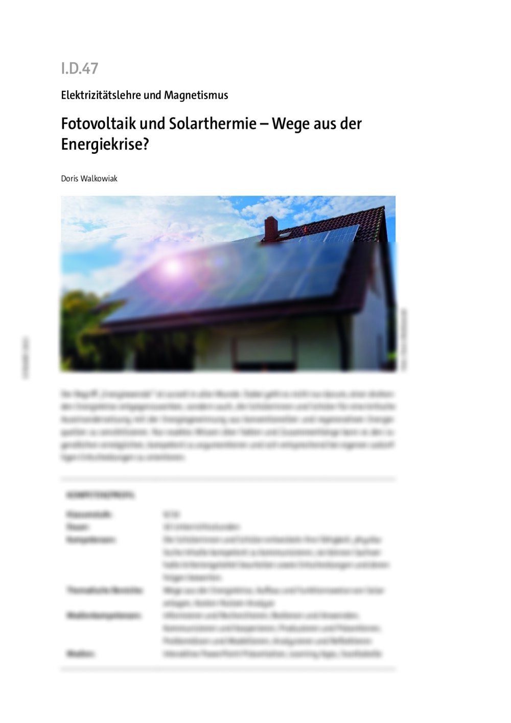 Fotovoltaik und Solarthermie  - Seite 1