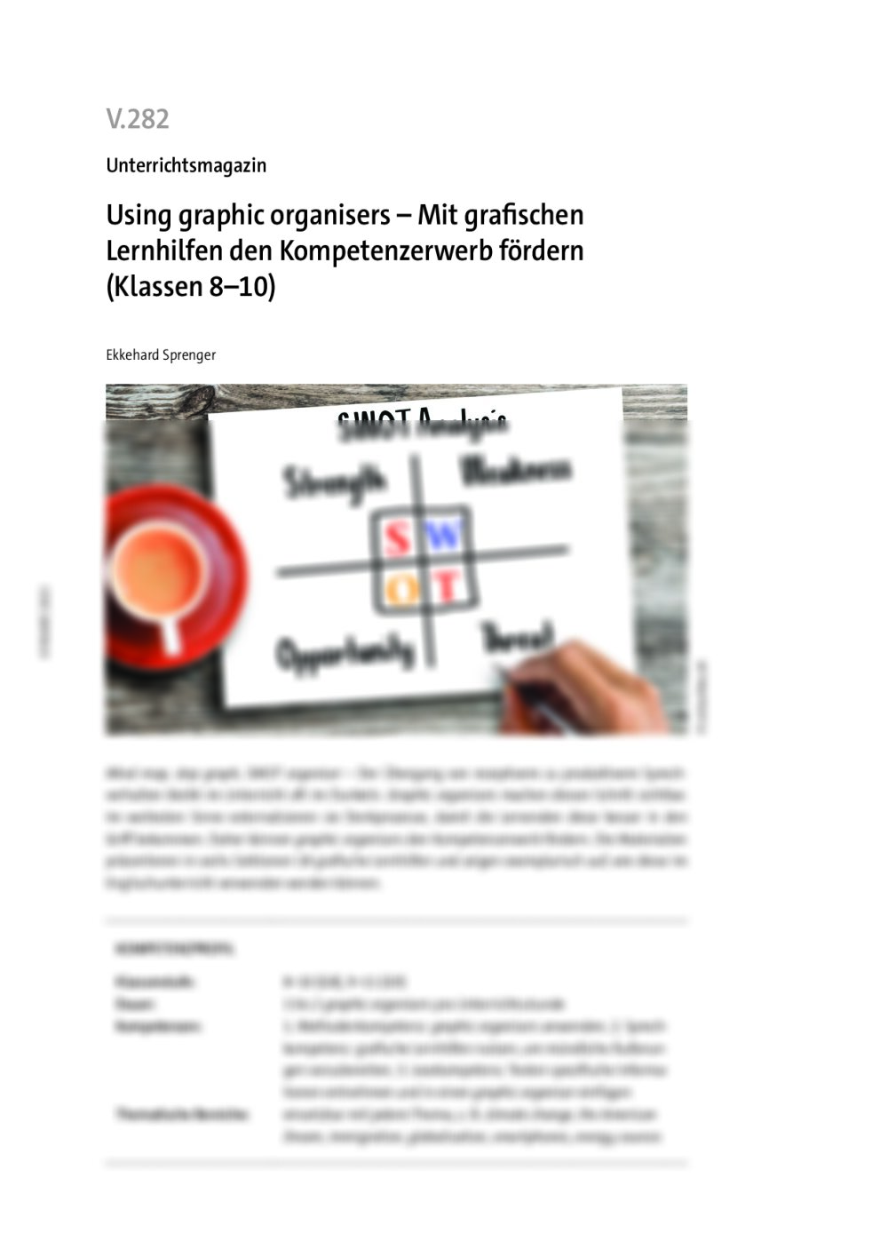 Using graphic organisers  - Seite 1