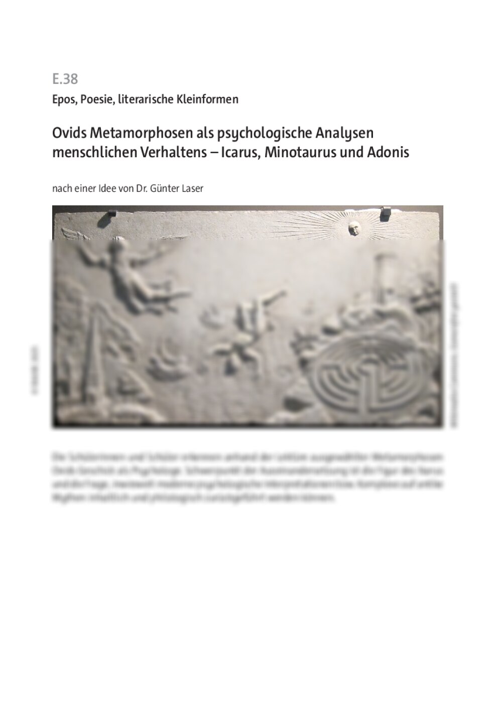 Ovids Metamorphosen als psychologische Analysen menschlichen Verhaltens  - Seite 1
