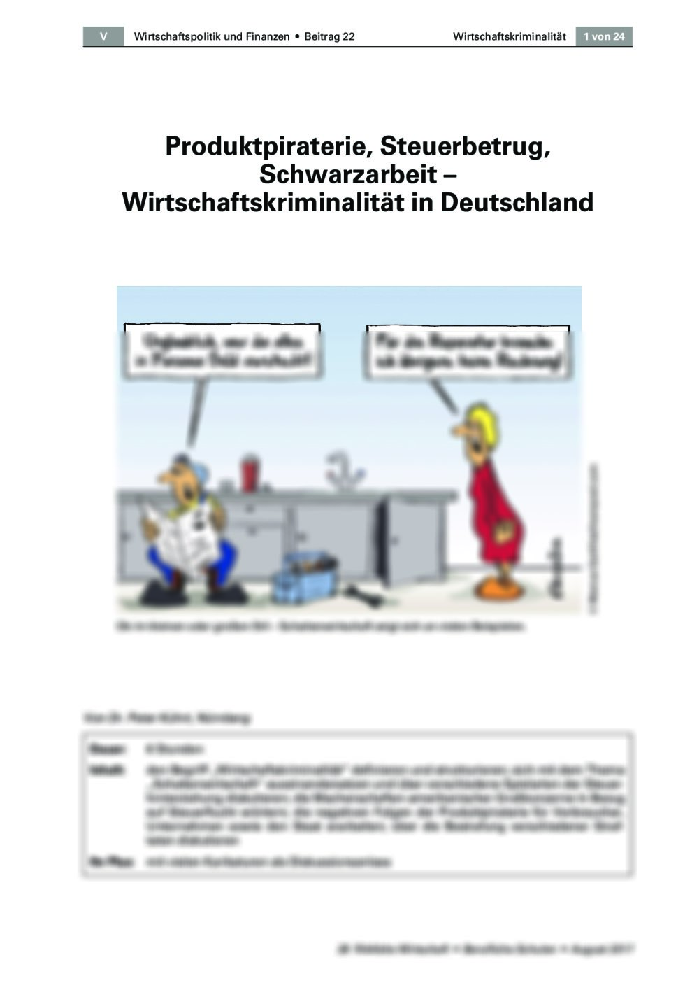 Wirtschaftskriminalität in Deutschland - Seite 1