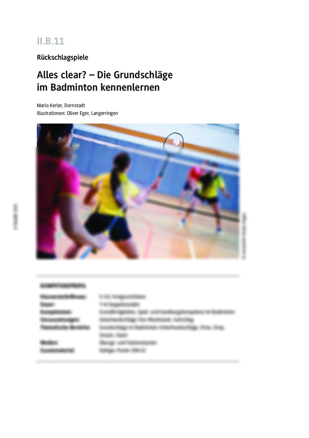 Die Grundschläge im Badminton kennenlernen - Seite 1