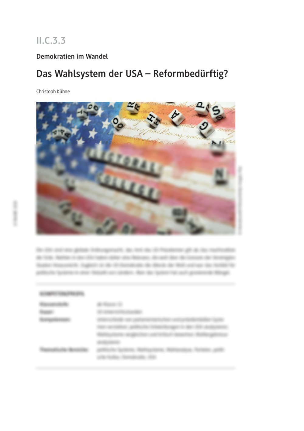 Das Wahlsystem der USA - Seite 1