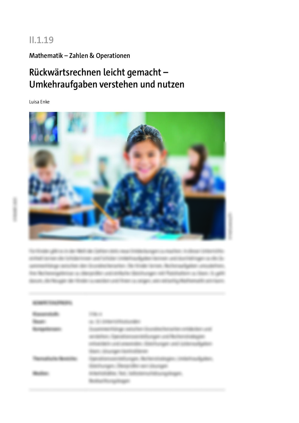 Rückwärtsrechnen leicht gemacht - Seite 1