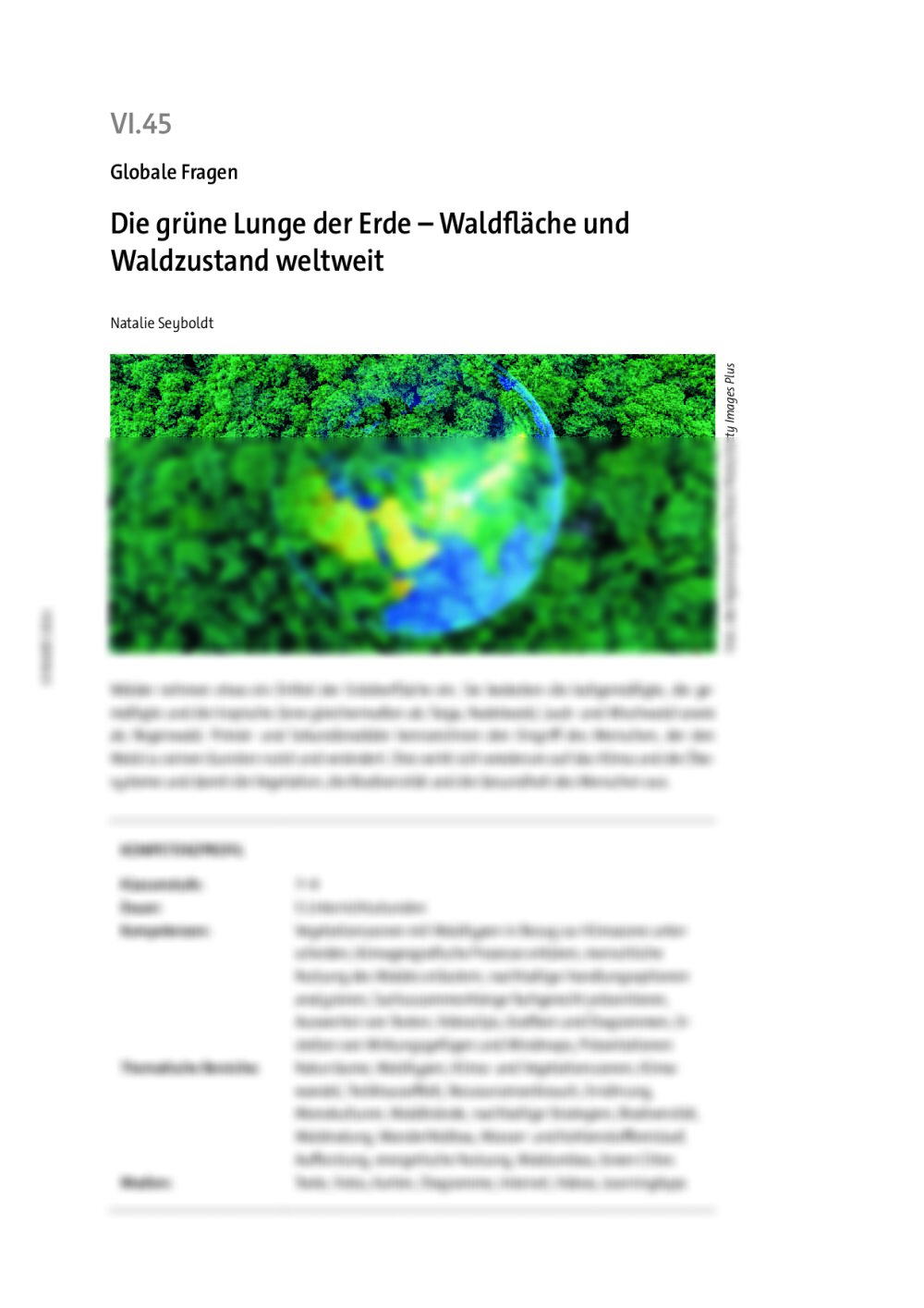 Die grüne Lunge der Erde  - Seite 1