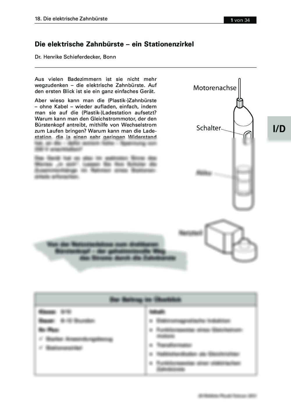 Die elektrische Zahnbürste - Seite 1