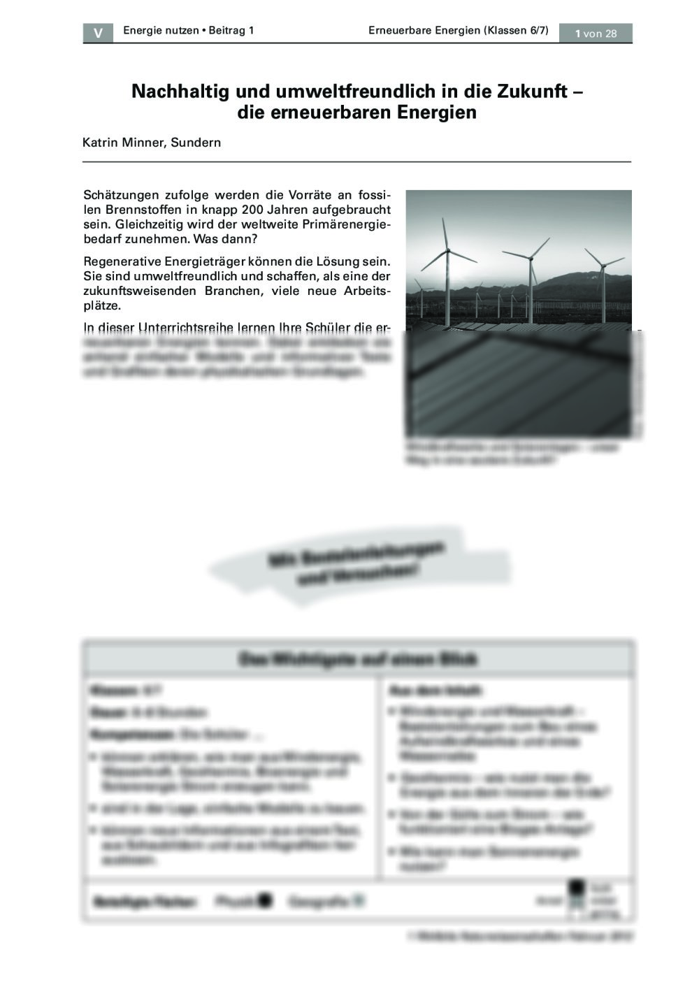 Erneuerbare Energien - Seite 1