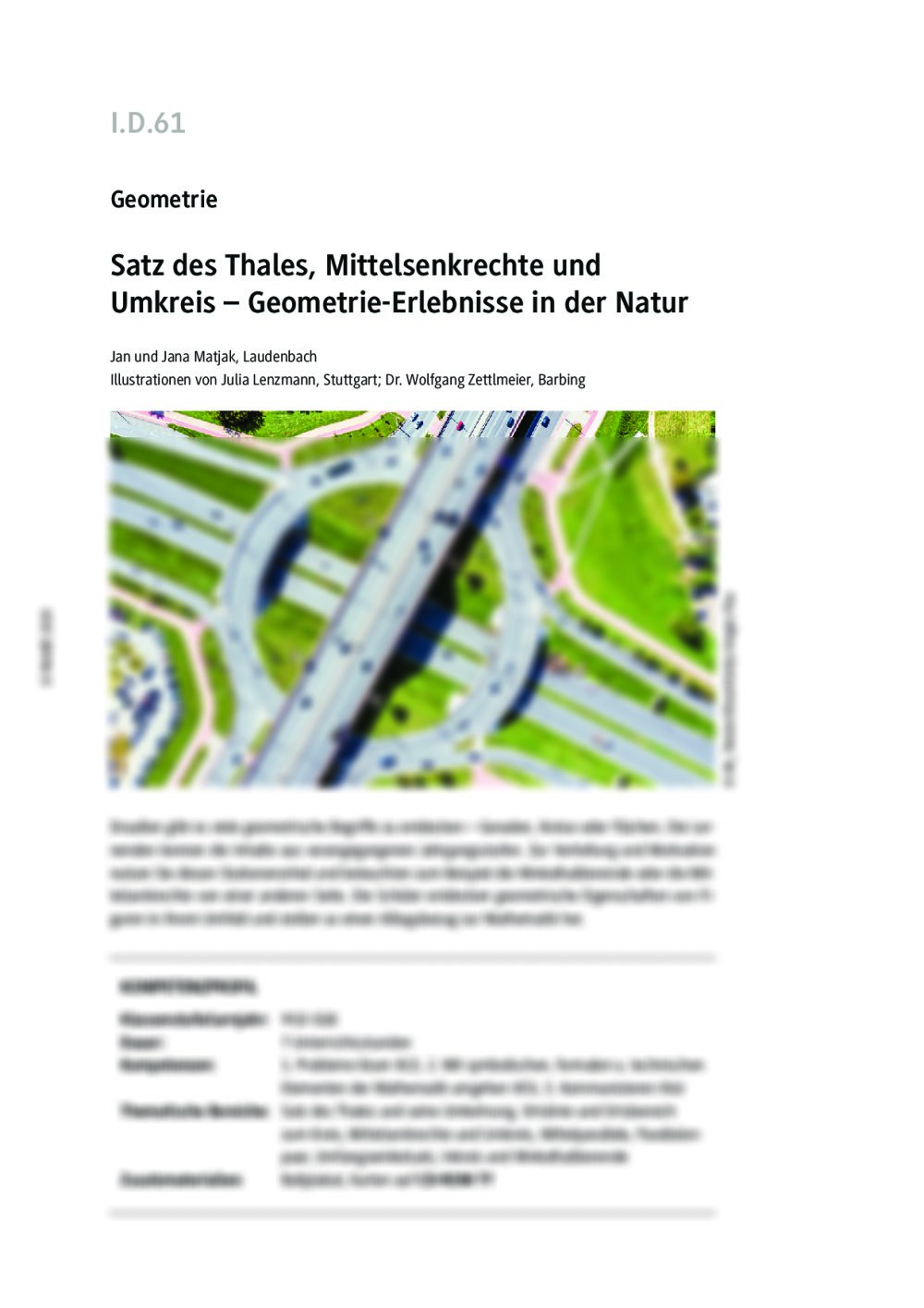 Satz des Thales, Mittelsenkrechte, Umkreis - Seite 1