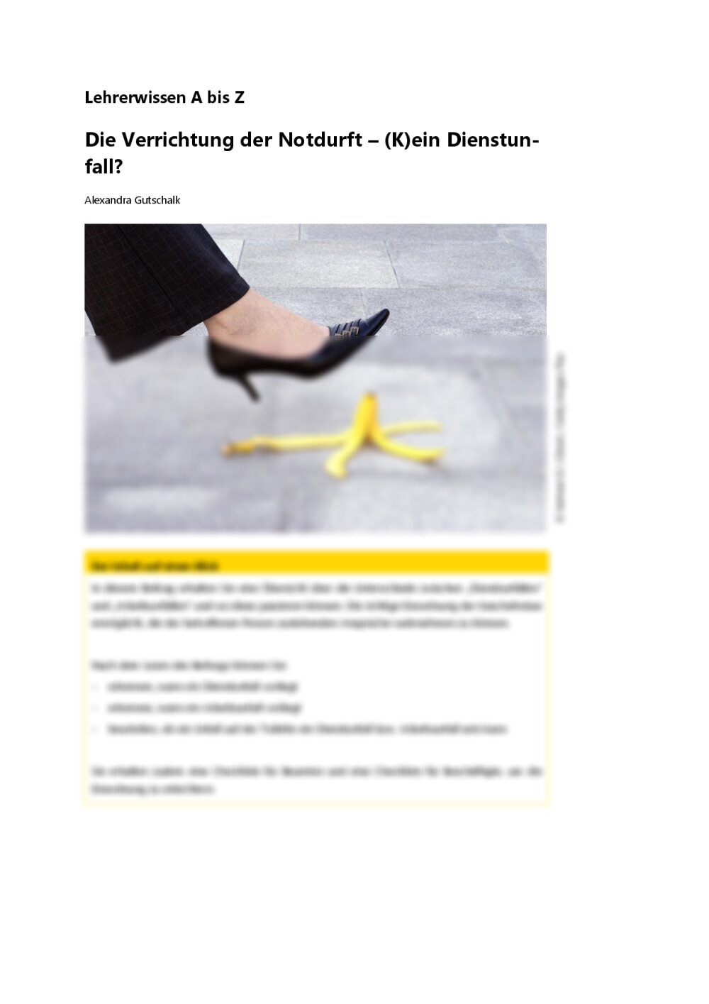(K)ein Dienstunfall? - Seite 1