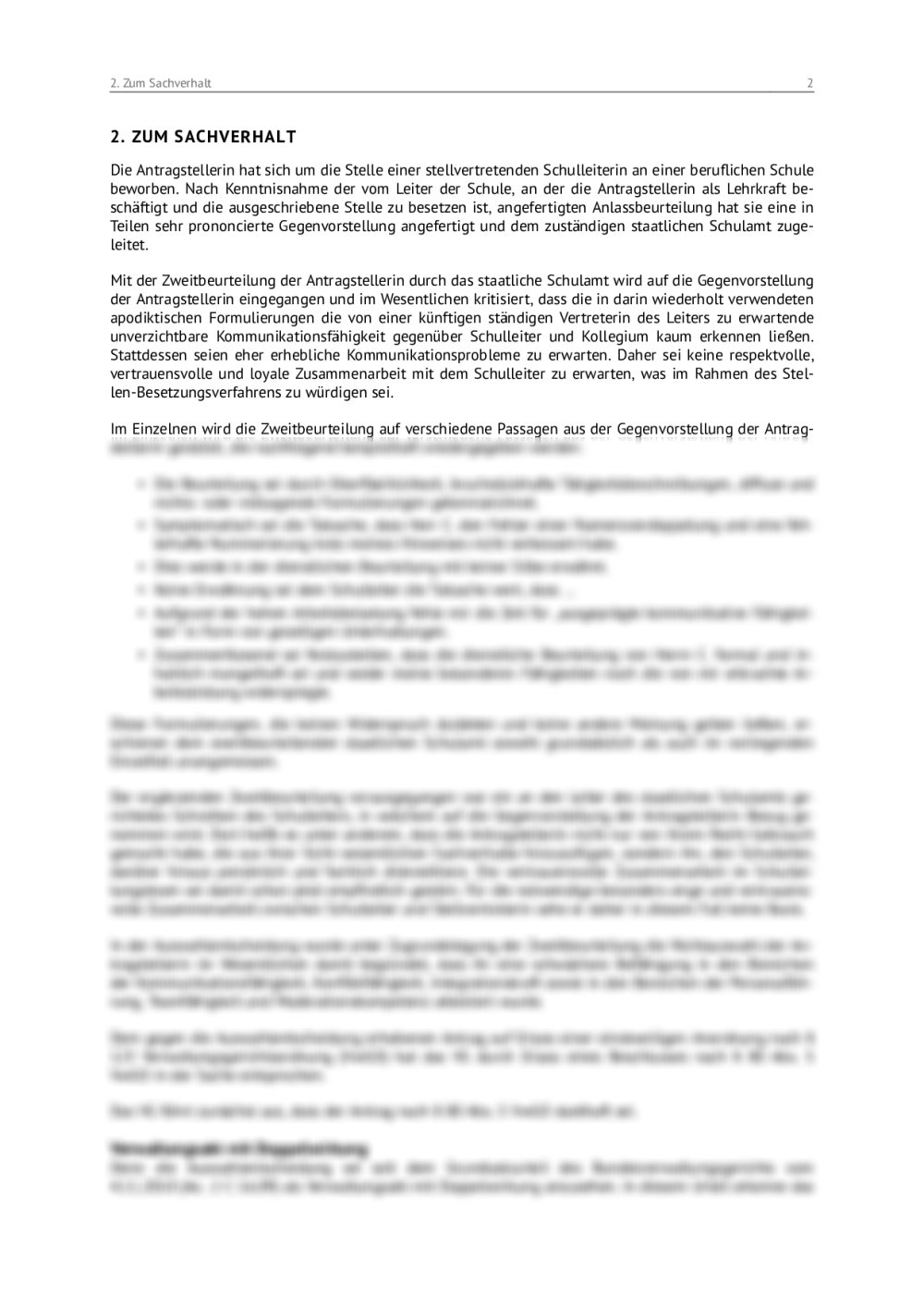 Dienstliche Beurteilung und Gegenvorstellung im Auswahlverfahren RAAbits Online