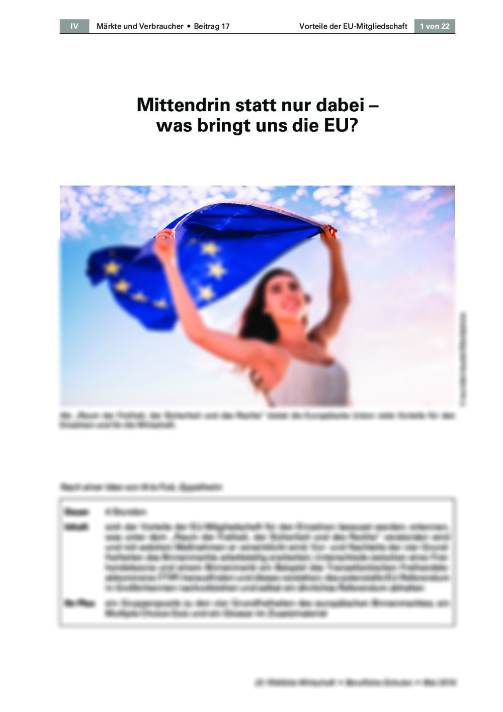 Was bringt uns die EU? - Seite 1