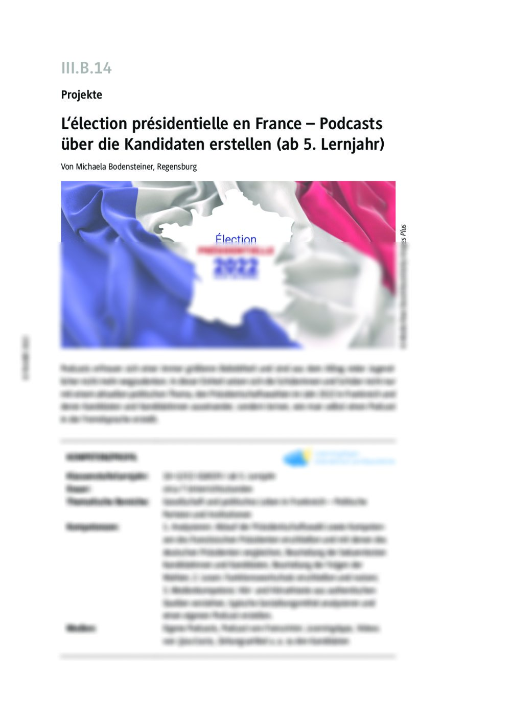L'élection présidentielle en France - Seite 1