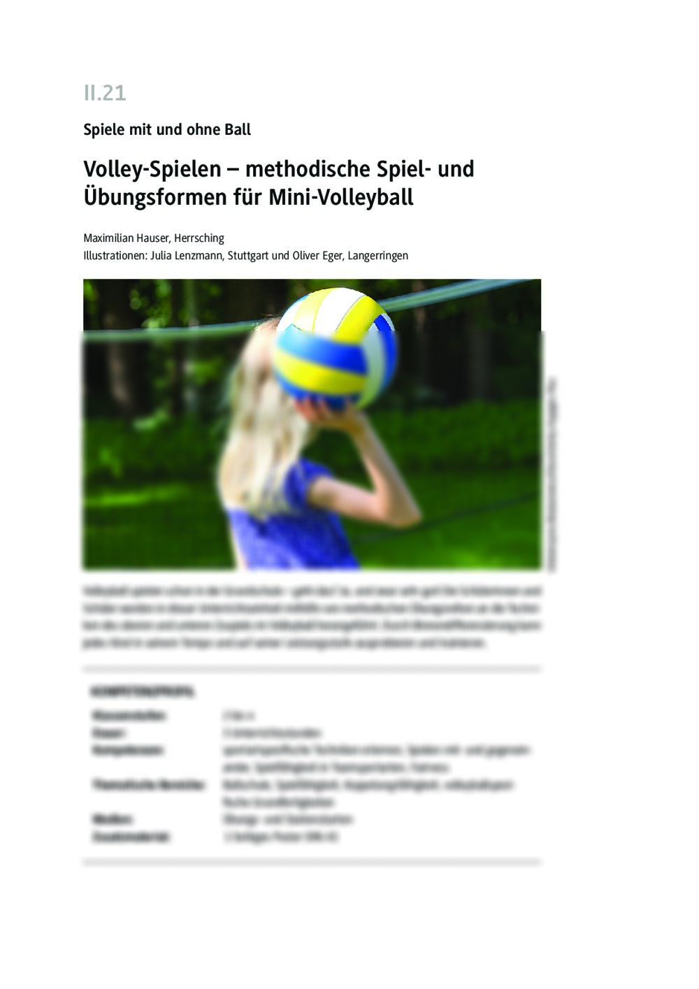 Mini-Volleyball - Seite 1