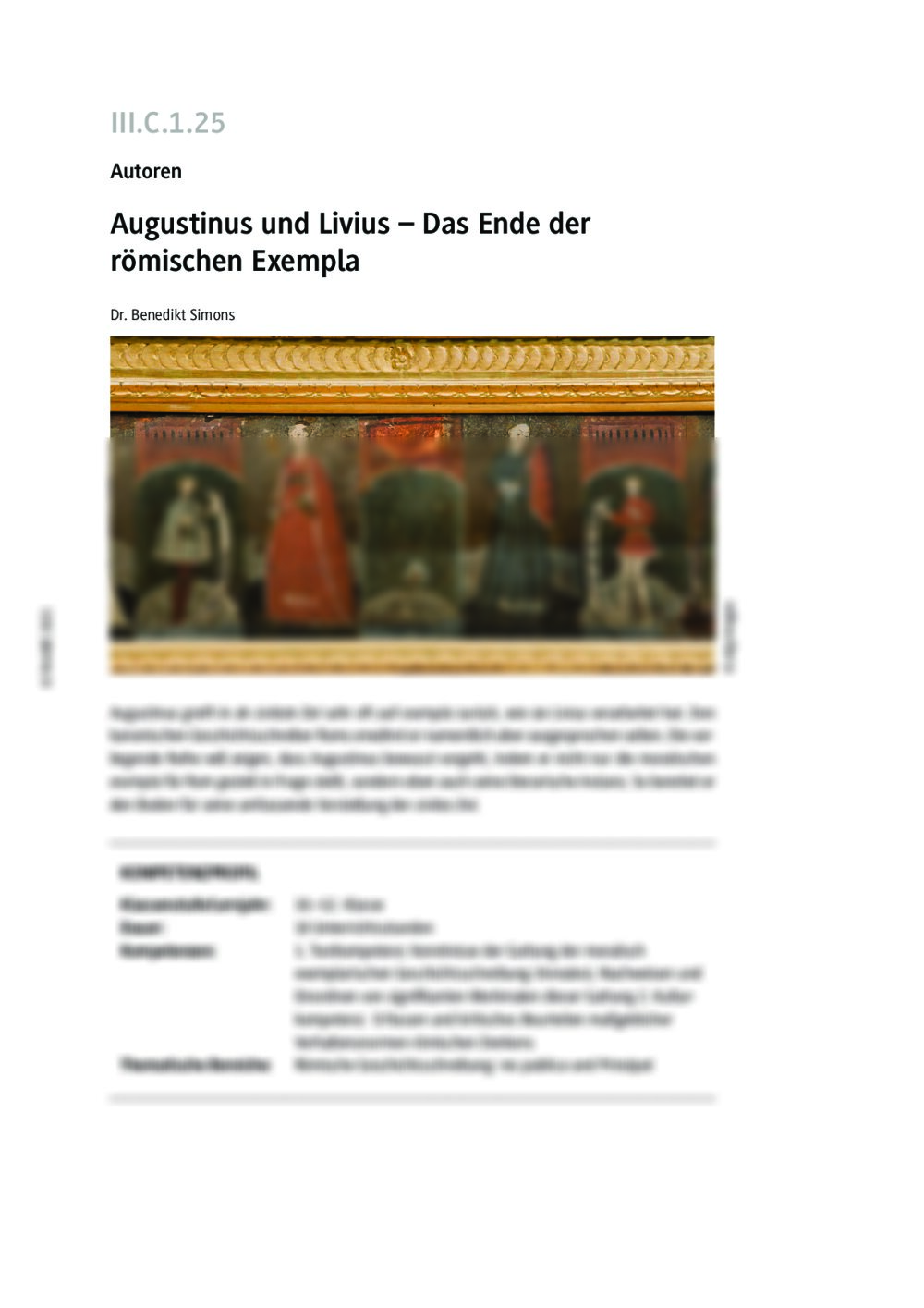 Augustinus und Livius – Das Ende der römischen exempla - Seite 1