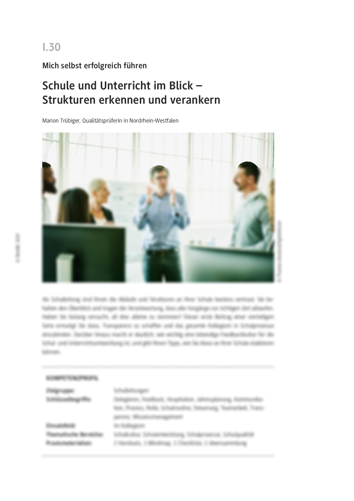 Schule und Unterricht im Blick - Seite 1