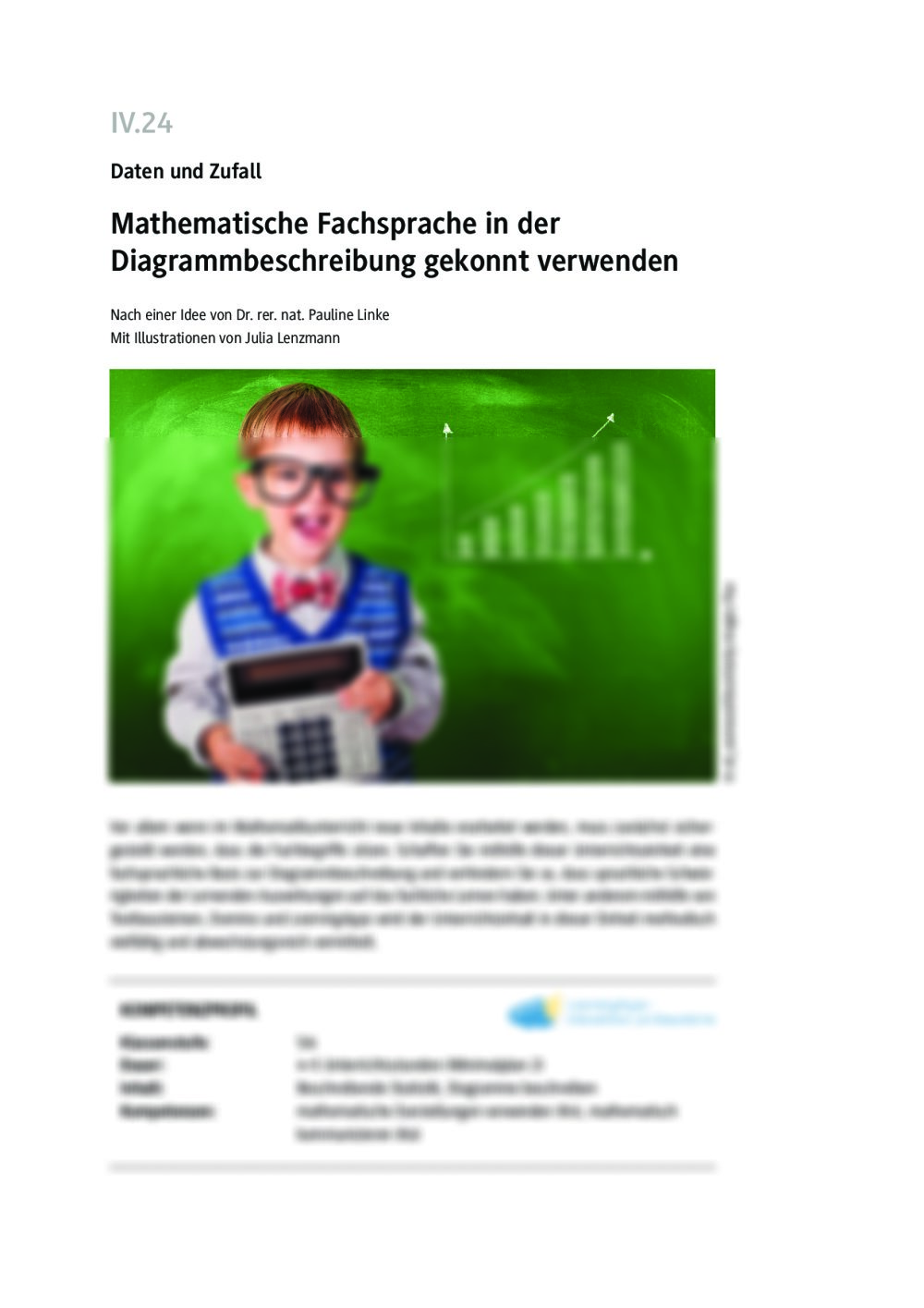 Mathematische Fachsprache in der Diagrammbeschreibung gekonnt verwenden - Seite 1