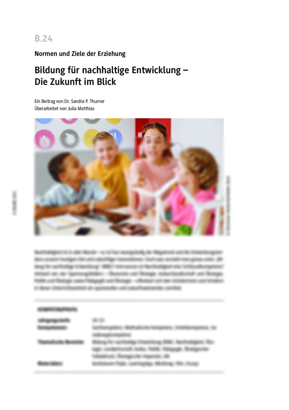 Bildung für nachhaltige Entwicklung - Seite 1