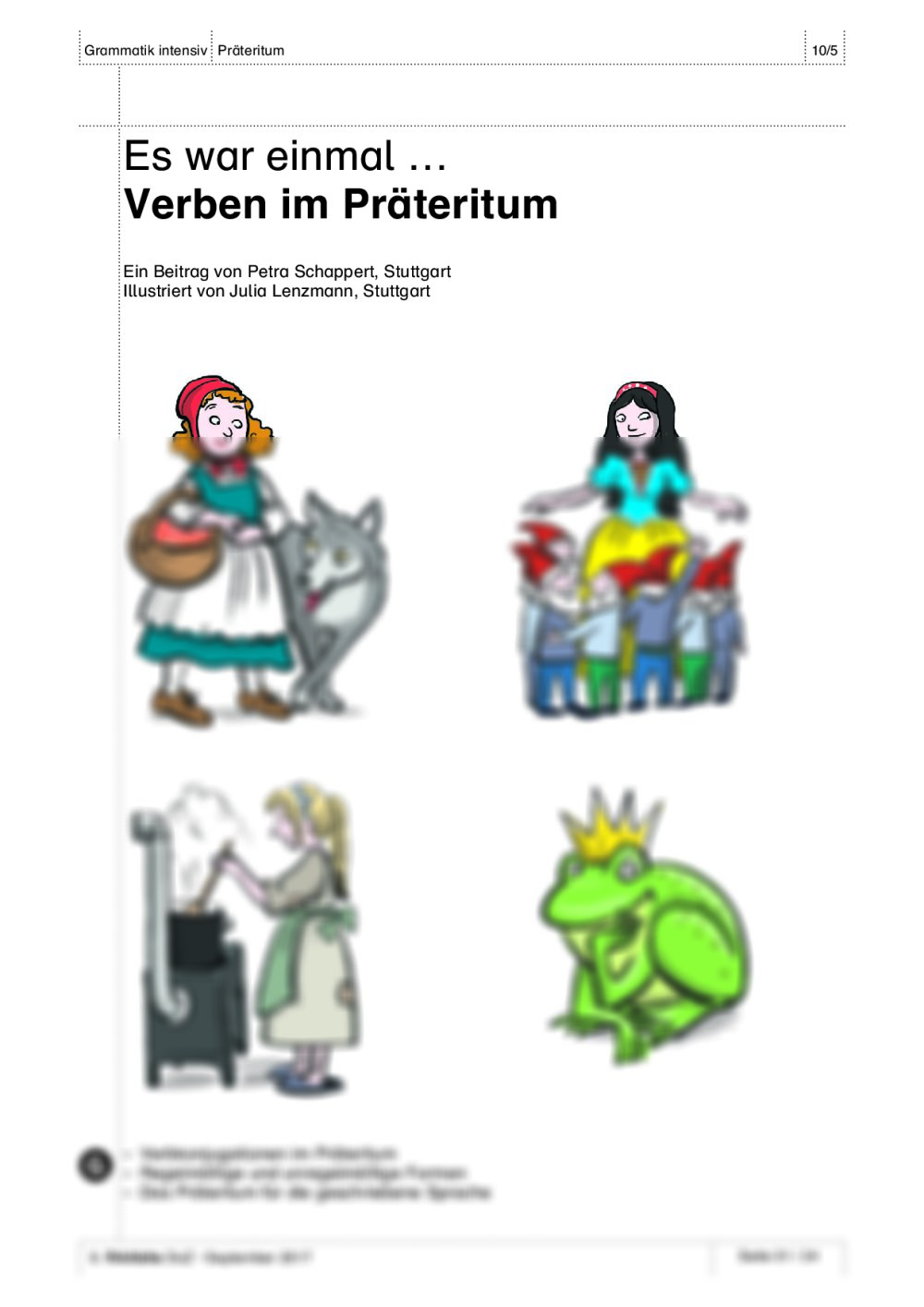 Verben im Präteritum - Seite 1