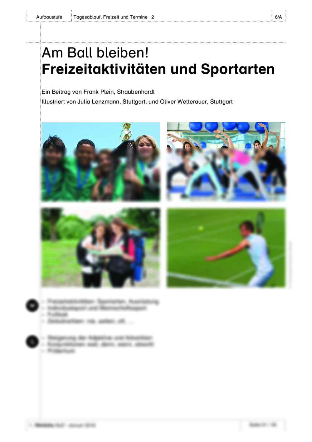 Freizeitaktivitäten und Termine - Seite 1