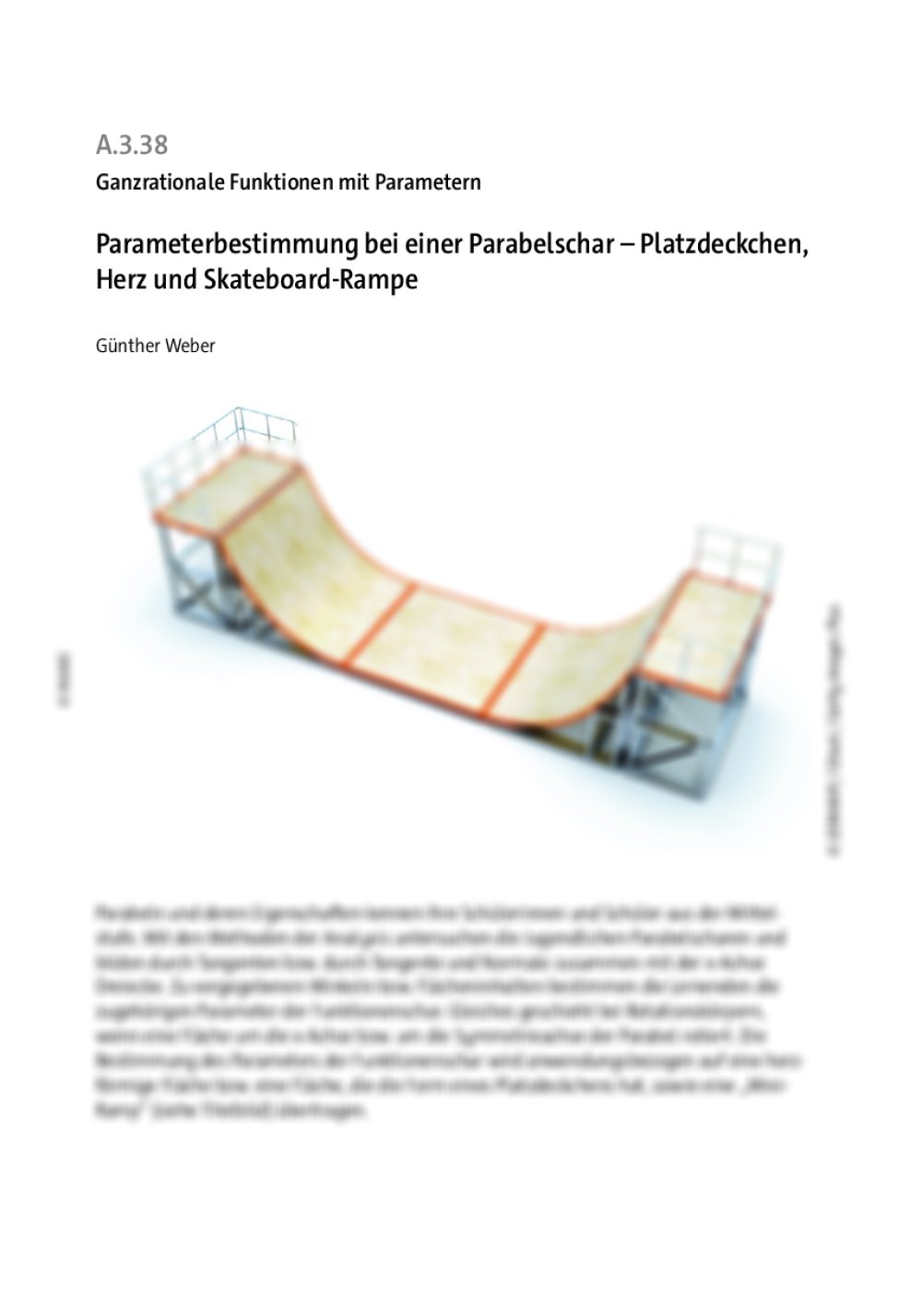 Parameterbestimmung bei einer Parabelschar - Seite 1