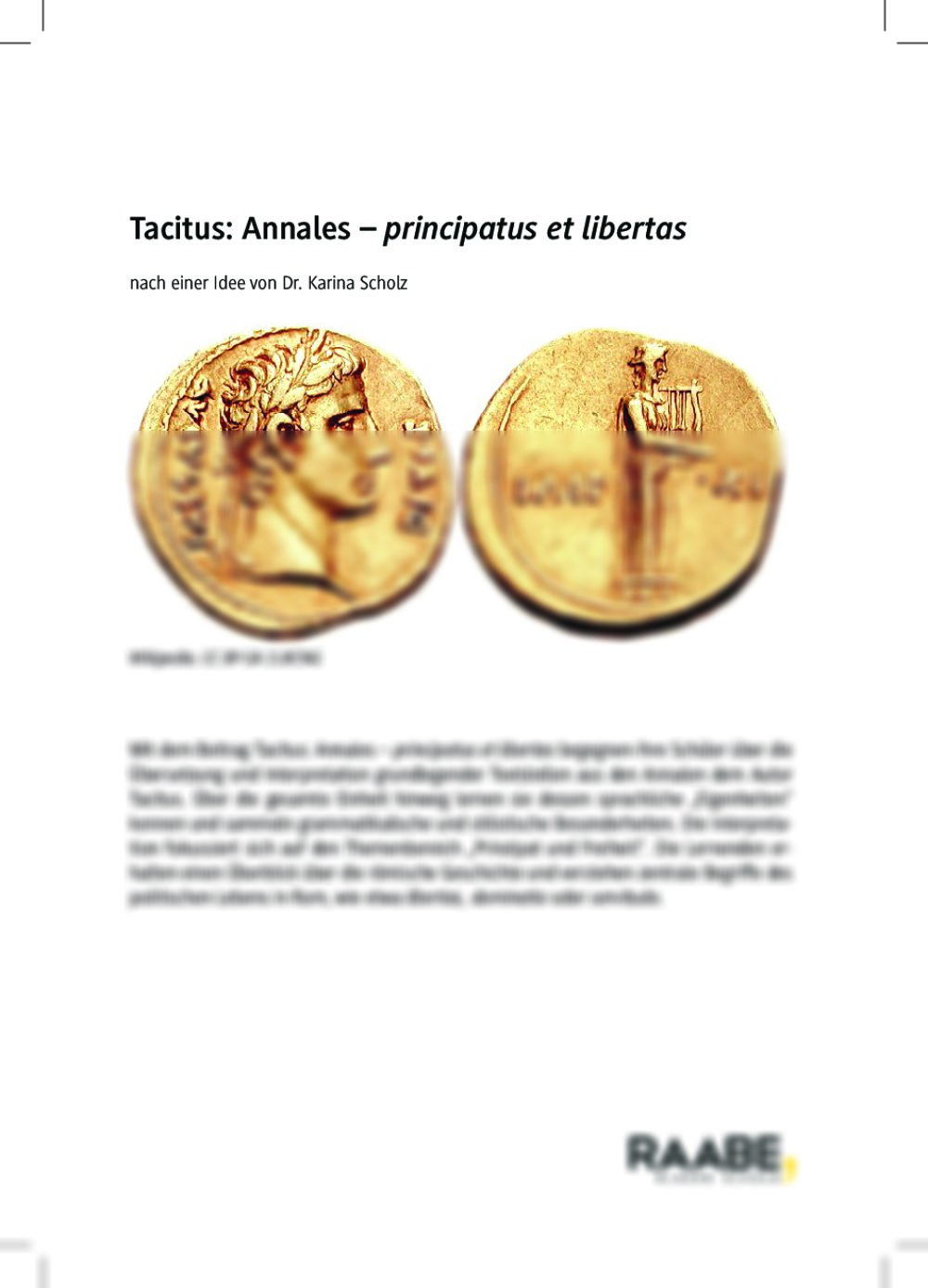 Tacitus Annales - Seite 1