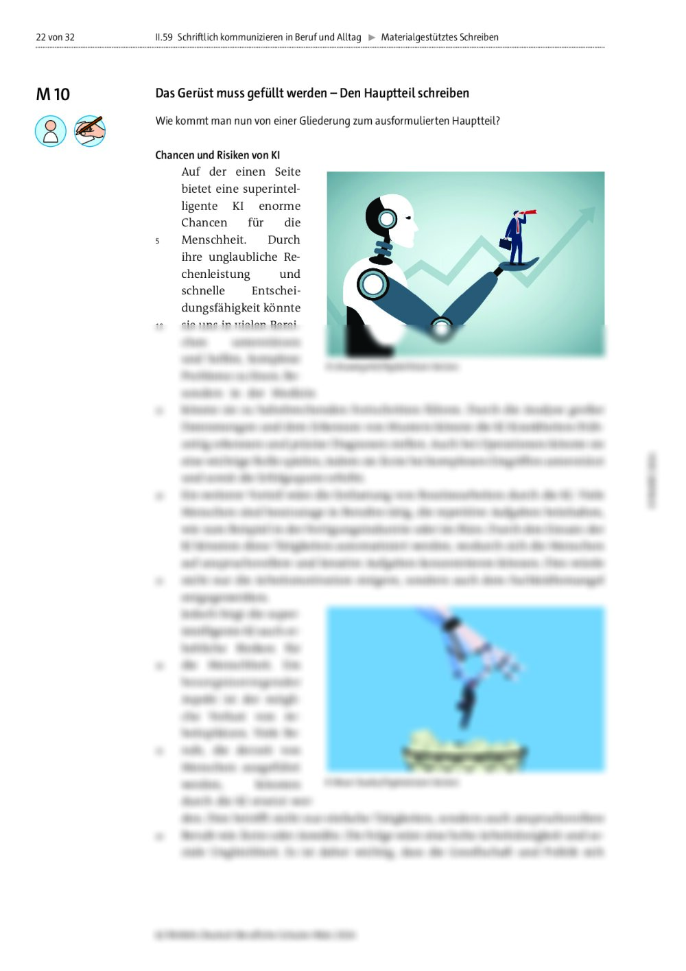 Prüfungsvorbereitung Materialgestütztes Schreiben zum Thema „Künstliche Intelligenz“ RAAbits