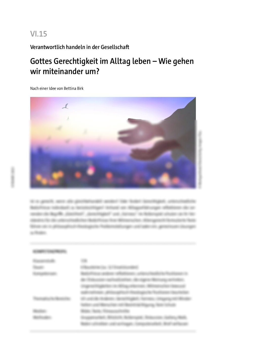 Gottes Gerechtigkeit im Alltag leben  - Seite 1