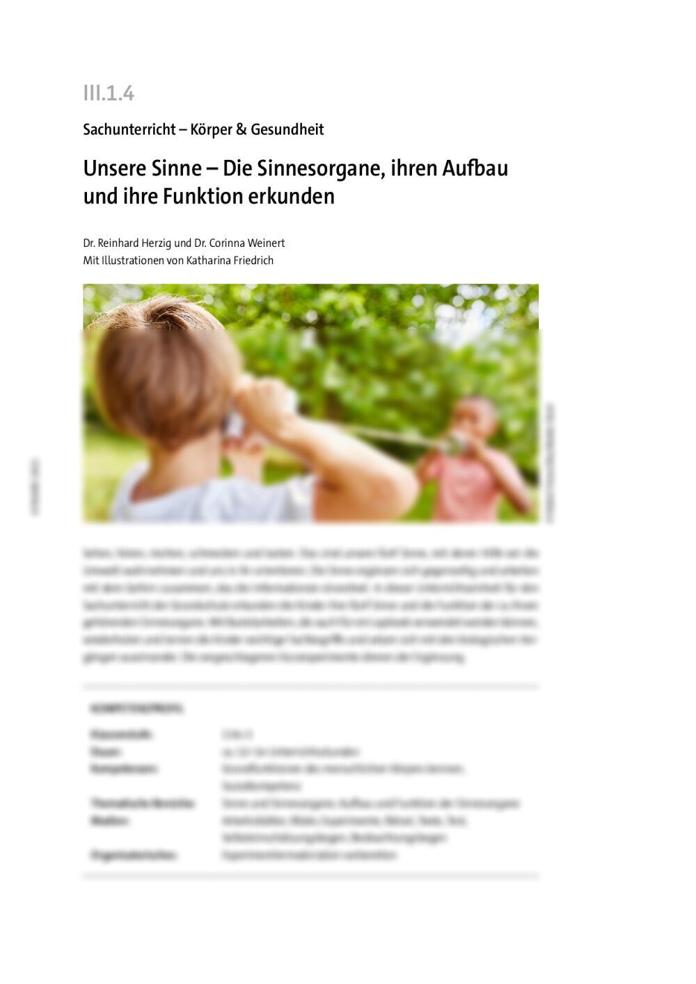 Unsere Sinne - Seite 1