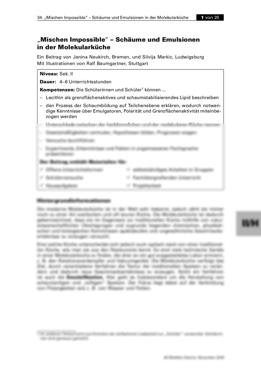 Schäume und Emulsionen in der Molekularküche - Seite 1
