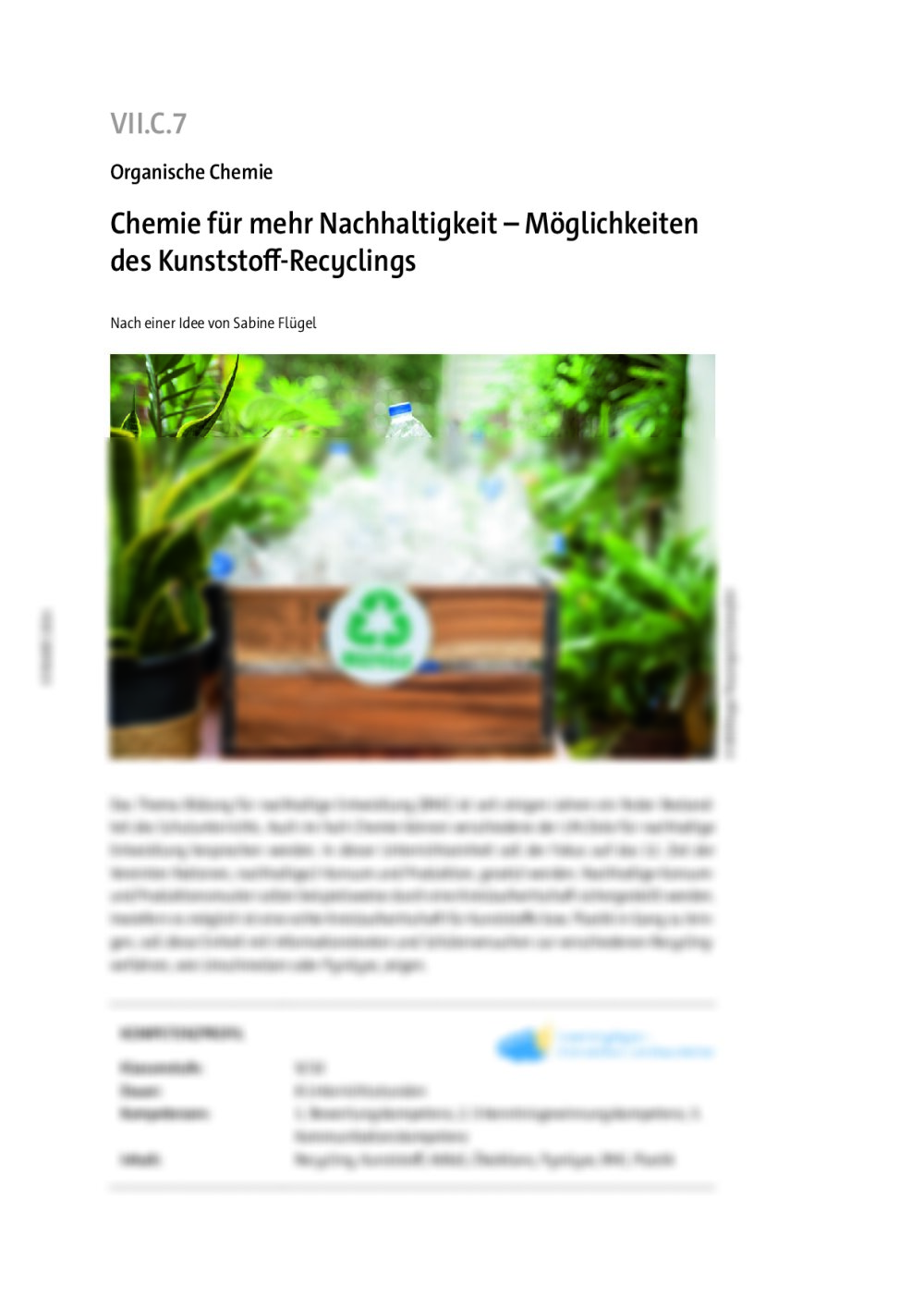 Chemie für mehr Nachhaltigkeit - Seite 1