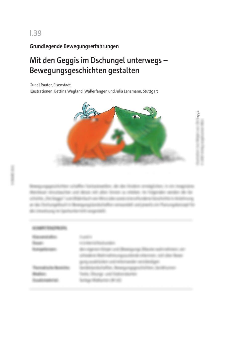 Mit den Geggis im Dschungel unterwegs - Seite 1