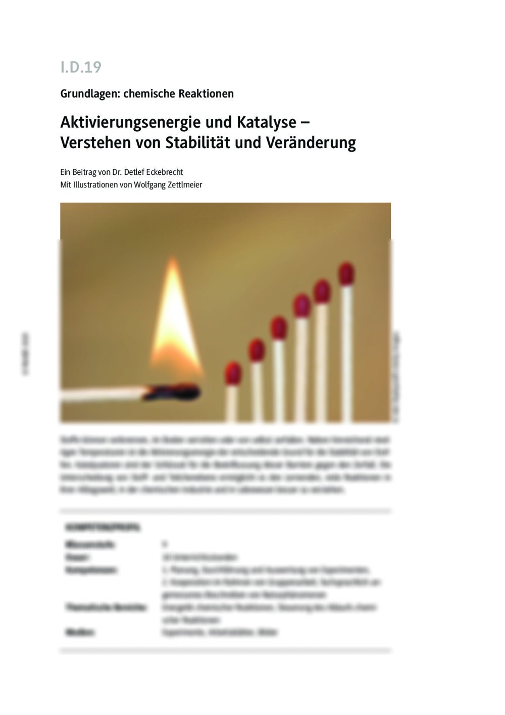 Aktivierungsenergie und Katalyse - Seite 1