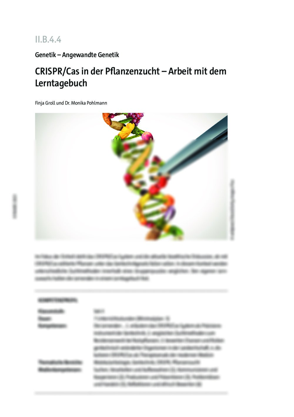 CRISPR/Cas in der Pflanzenzucht - Seite 1
