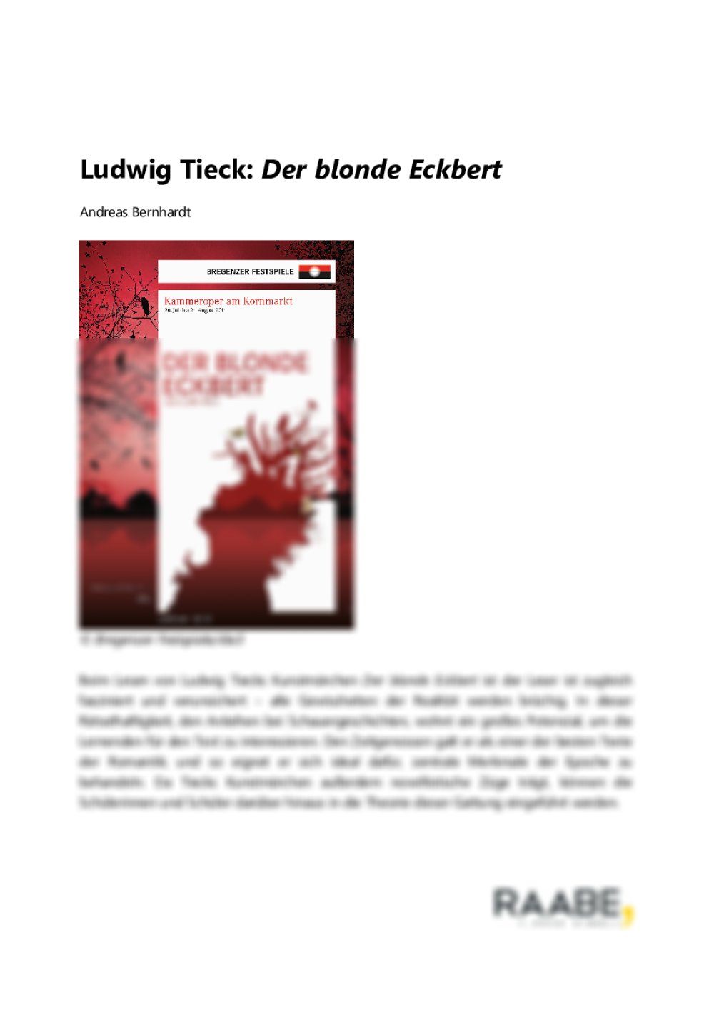 Ludwig Tieck: Der blonde Eckbert - Seite 1