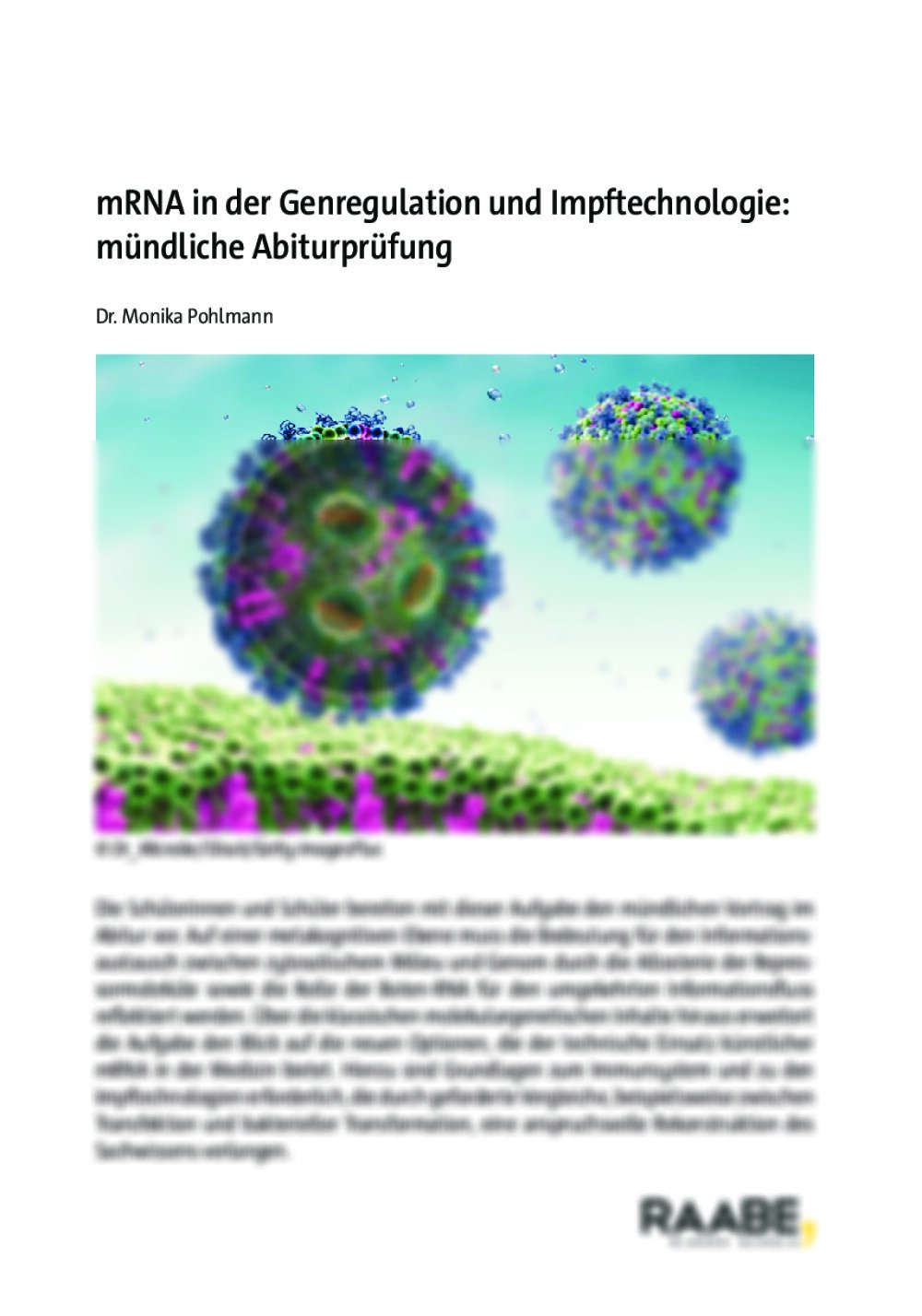 mRNA in der Genregulation und Impftechnologie - Seite 1