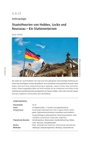 Staatstheorien von Hobbes, Locke und Rousseau