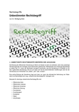 Rechtsbegriff: Unbestimmter Rechtsbegriff