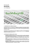 Rechtsbegriff: Betriebsakt