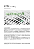 Rechtsbegriff: Dienstliche Beurteilung