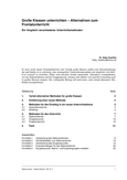 Verschiedene Unterrichtsformen im Vergleich