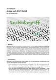 Rechtsbegriff: Antrag nach § 123 VwGO
