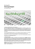 Rechtsbegriff: Ordnungswidrigkeit