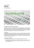 Rechtsbegriff: Mobbing