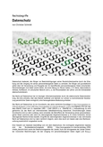 Rechtsbegriff: Datenschutz