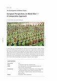 European Perspectives on World War I